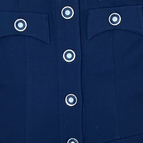 Vintage MICHAEL 100% Wool High Quality Button Front Black Blazer Fully Lined 2 - Picture 3 of 10